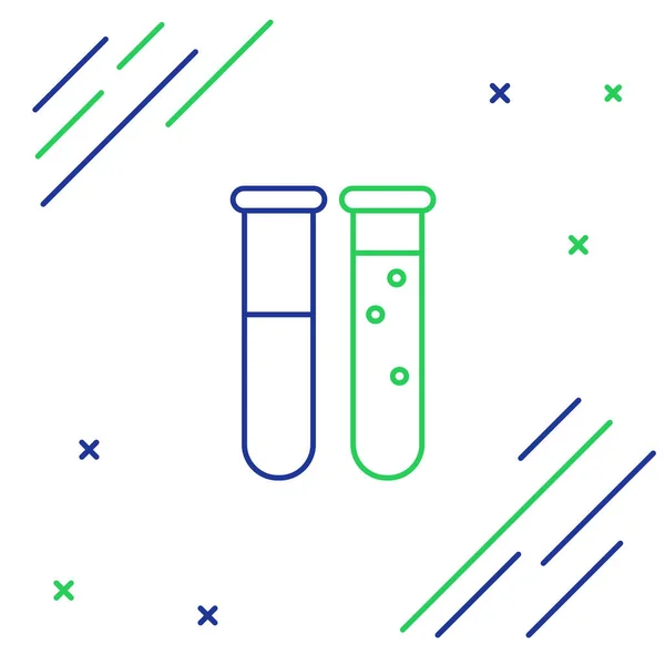 Linia Rurka Badawcza Ikona Badania Chemicznego Kolby Izolowana Białym Tle — Wektor stockowy