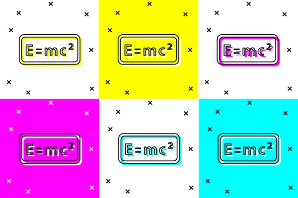 Matematik Denklem Çözümü Simgesini Renk Arkaplanında Izole Eşittir Bilgisayar Ekranında — Stok Vektör