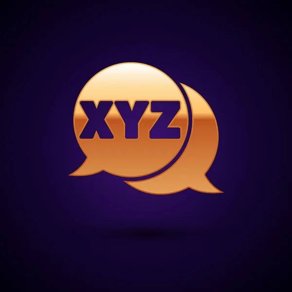 Ouro Xyz Ícone Sistema Coordenadas Isolado Fundo Preto Eixo Xyz —  Vetores de Stock