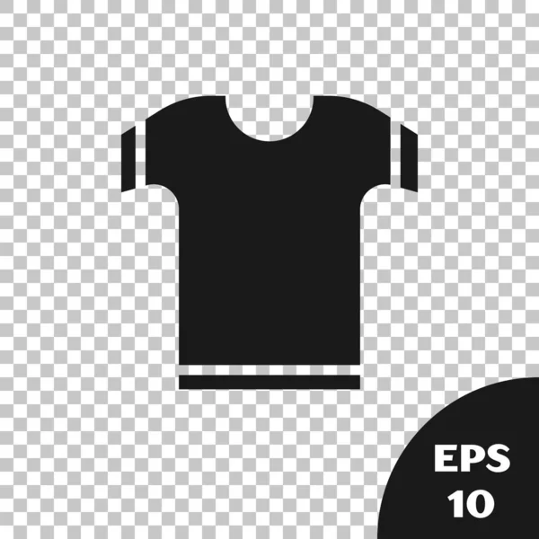 Icône Shirt Noir Isolé Sur Fond Transparent Illustration Vectorielle — Image vectorielle