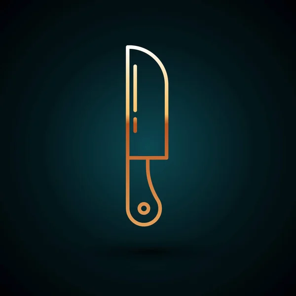 Knife 아이콘은 어두운 배경에서 분리되었다 리어스의 상징이야 Vector — 스톡 벡터