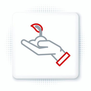 Beyaz arka planda izole edilmiş çevre koruma ikonu. Tohum ve tohum. Fidan dikiyorum. Ekoloji konsepti. Renkli taslak konsepti. Vektör.