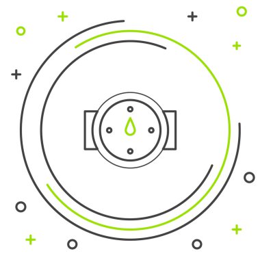 Çizgi Rüzgârı simgesi beyaz arkaplanda izole edildi. Seyahat için pusula simgesi. Navigasyon tasarımı. Renkli taslak konsepti. Vektör.