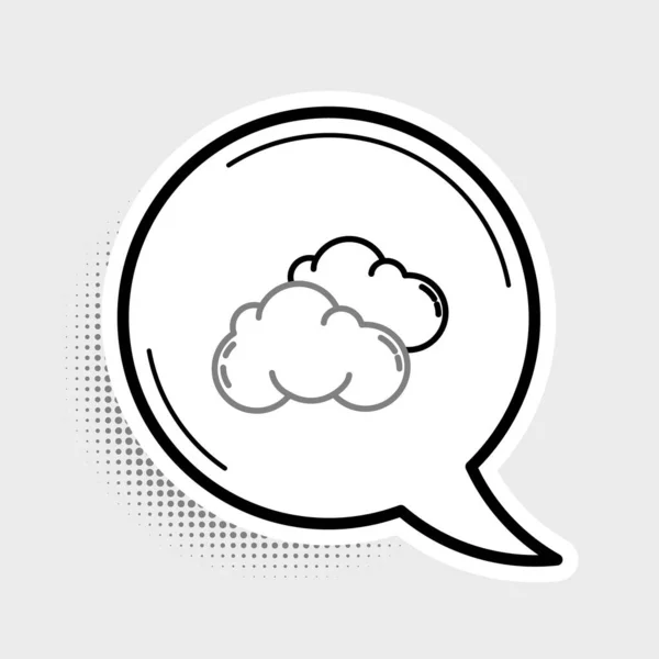 Icono Line Cloud Aislado Sobre Fondo Gris Concepto Esquema Colorido — Vector de stock