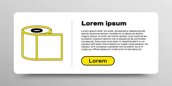 Лінія Піктограма Паперового Рулону Туалету Ізольована Білому Тлі Барвиста Концепція — стоковий вектор