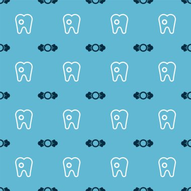 Şekerleme ve Diş 'i kusursuz bir şekle sokun. Vektör.