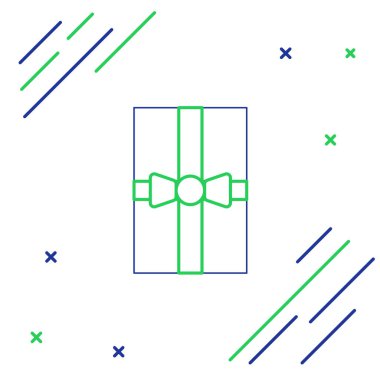 Hediye kutusu simgesi beyaz arkaplanda izole edildi. Mutlu Noeller ve mutlu yıllar. Renkli taslak konsepti. Vektör.