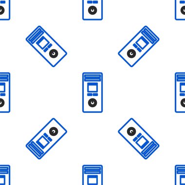 Line Smart ev simgesi beyaz arkaplanda izole edilmiş kusursuz desen. Uzaktan kumanda. Renkli taslak konsepti. Vektör.