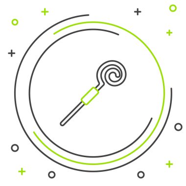 Çizgi Yürütme çubuğu simgesi beyaz arkaplanda izole edildi. Aziz Patrick gününüz kutlu olsun. Renkli taslak konsepti. Vektör.