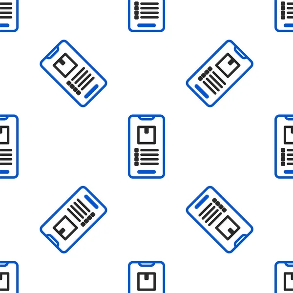 Línea Teléfono Inteligente Móvil Con Icono Seguimiento Entrega Aplicaciones Aislado — Archivo Imágenes Vectoriales