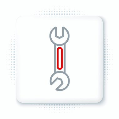 Çizgi Anahtarı simgesi beyaz arkaplanda izole edildi. Anahtar simgesi. Renkli taslak konsepti. Vektör.