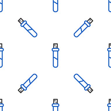 Aşk ikonu ikonu içeren çizgi şişesi beyaz arka planda izole edilmiş pürüzsüz desen. Sevgililer Günü sembolü. Renkli taslak konsepti. Vektör.