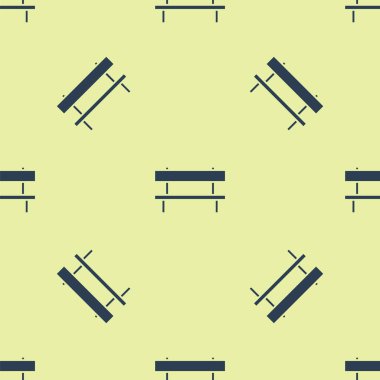 Mavi Benç simgesi sarı arkaplanda izole edilmiş pürüzsüz desen. Vektör İllüstrasyonu.