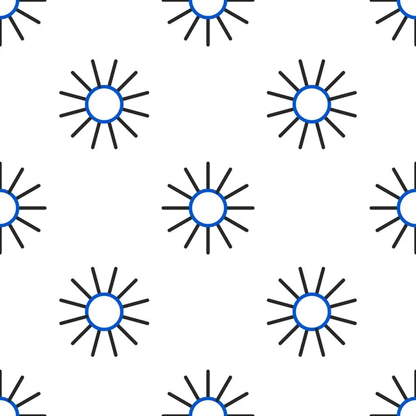 Γραμμή Ήλιος Εικονίδιο Απομονωμένη Αδιάλειπτη Μοτίβο Λευκό Φόντο Θερινό Σύμβολο — Διανυσματικό Αρχείο