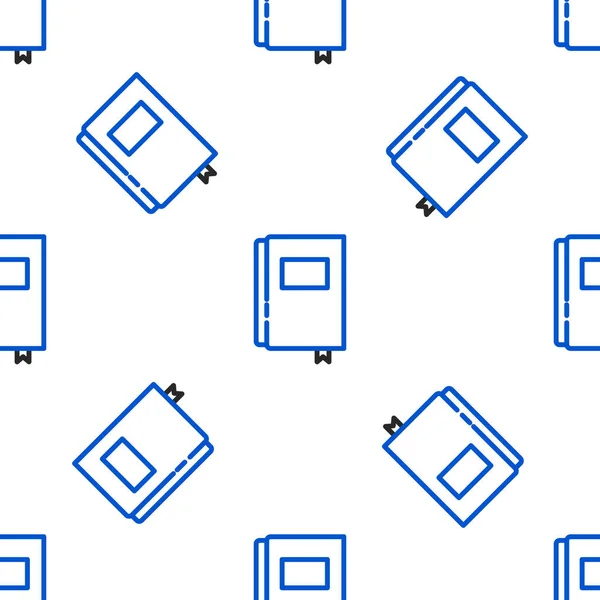 Linienbuch Symbol Isoliert Nahtlose Muster Auf Weißem Hintergrund Buntes Rahmenkonzept — Stockvektor