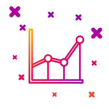 Beyaz arkaplanda izole edilmiş renkli Sigma simgesi simgesi. Kademeli rastgele dinamik şekiller. Vektör İllüstrasyonu.