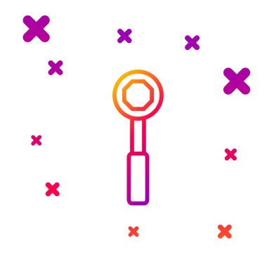 Renk çizgisi anahtarı simgesi beyaz arkaplanda izole edildi. Kademeli rastgele dinamik şekiller. Vektör İllüstrasyonu.