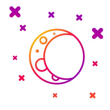 Ay renk çizgisi simgesi beyaz arkaplanda izole edildi. Kademeli rastgele dinamik şekiller. Vektör İllüstrasyonu.