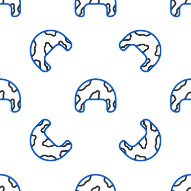 Askeri miğfer ikonu beyaz arka planda kusursuz desen izole etti. Ordu şapkasının savunma ve koruma sembolü. Koruyucu şapka. Renkli taslak konsepti. Vektör.