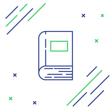 Satır Defteri simgesi beyaz arkaplanda izole edildi. Renkli taslak konsepti. Vektör.