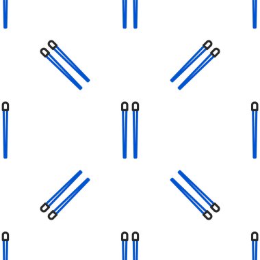 Line Food yemek çubukları simgesi beyaz arka planda izole edilmiş pürüzsüz desen. Asya yemekleri için ahşap Çin çubukları. Doğulu aletler. Renkli taslak konsepti. Vektör.