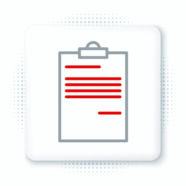 Zeile Dokument Symbol Isoliert Auf Weißem Hintergrund Datei Symbol Checklisten — Stockvektor