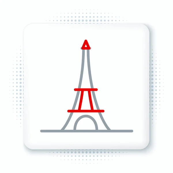 Icône Tour Eiffel Isolée Sur Fond Blanc Symbole Emblématique France — Image vectorielle