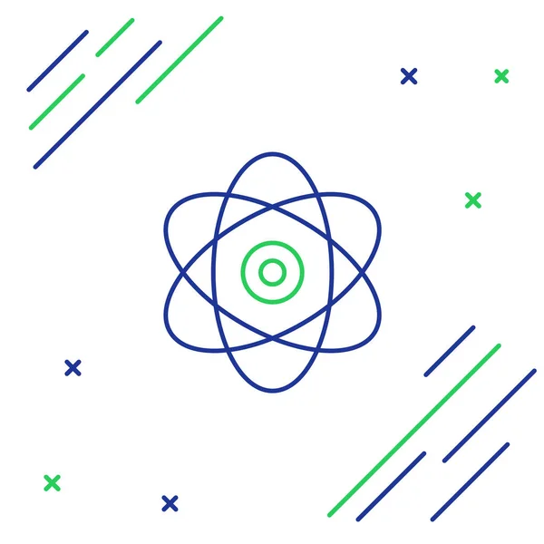 Ligne Atom Icône Isolée Sur Fond Blanc Symbole Science Éducation — Image vectorielle