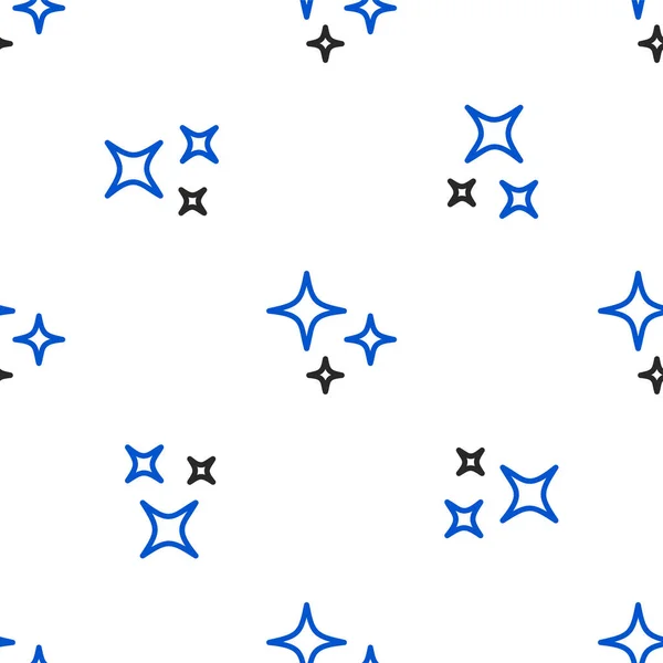 Линия Падающая Звезда Иконка Изолированы Бесшовный Узор Белом Фоне Падающая — стоковый вектор