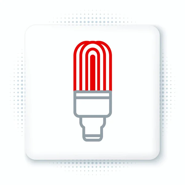 Ligne Ampoule Led Icône Isolée Sur Fond Blanc Ampoule Led — Image vectorielle