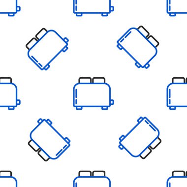 Kızarmış ekmek kızartma makinesi beyaz arka planda izole edilmiş. Renkli taslak konsepti. Vektör.