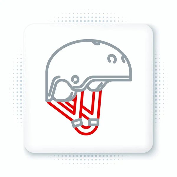 Line Helm Symbol Isoliert Auf Weißem Hintergrund Extremsport Sportgeräte Buntes — Stockvektor