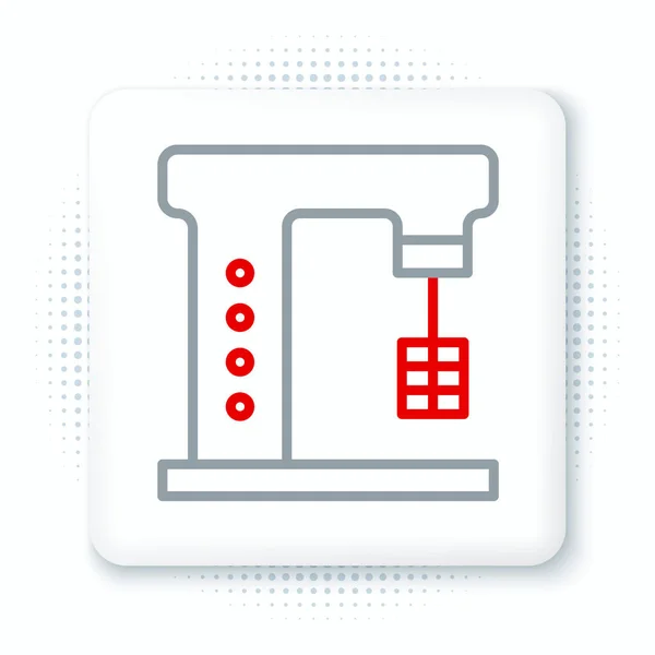 Línea Icono Mezclador Eléctrico Aislado Sobre Fondo Blanco Licuadora Cocina — Vector de stock