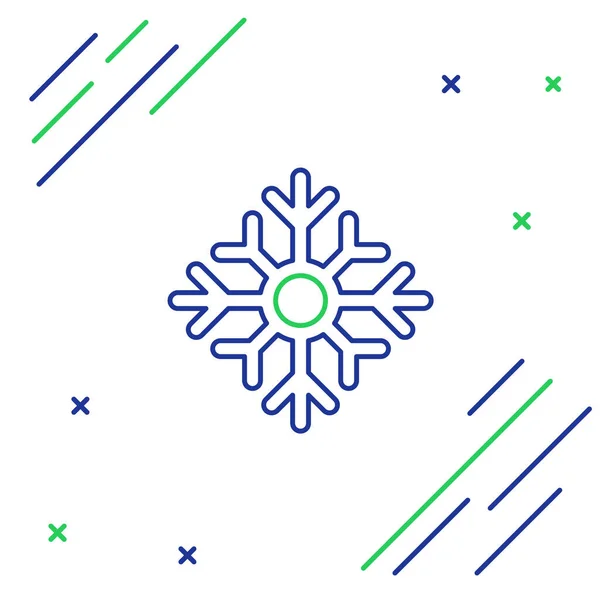 Line Snowflake Icoon Geïsoleerd Witte Achtergrond Vrolijk Kerstfeest Gelukkig Nieuwjaar — Stockvector