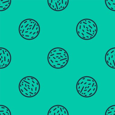 Mavi çizgi Mars ikonu yeşil arkaplandaki kusursuz deseni izole etti. Vektör İllüstrasyonu.