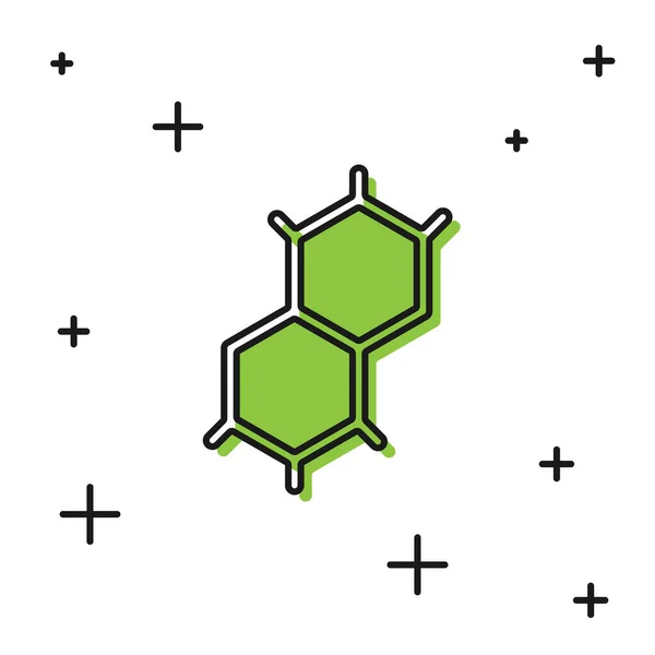 Ícone Fórmula Química Preta Isolado Fundo Branco Hexágono Abstrato Para —  Vetores de Stock