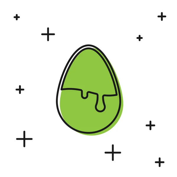 Beyaz Arka Planda Siyah Çikolatalı Yumurta Ikonu Var Vektör — Stok Vektör