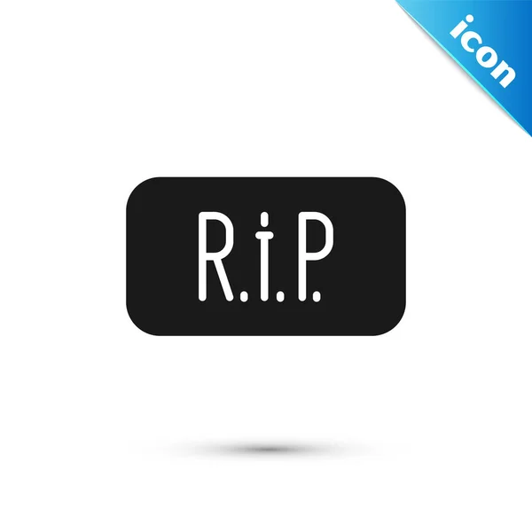 Grijze Speech Bubble Rip Dood Pictogram Geïsoleerd Witte Achtergrond Vector — Stockvector