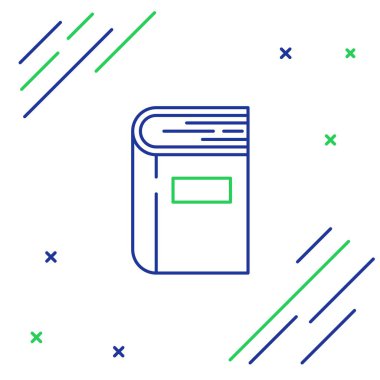 Satır Defteri simgesi beyaz arkaplanda izole edildi. Renkli taslak konsepti. Vektör.