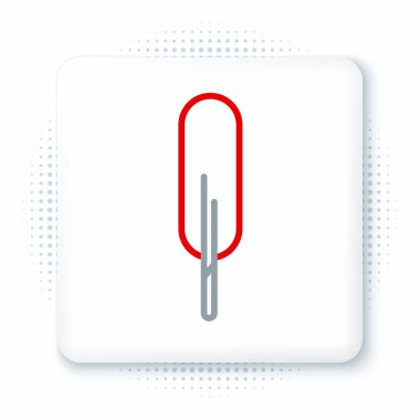 Satır Tüyü kalem simgesi beyaz arkaplanda izole edildi. Renkli taslak konsepti. Vektör.