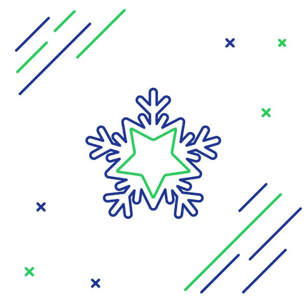 Ikona Płatka Śniegu Odizolowana Białym Tle Wesołych Świąt Szczęśliwego Nowego — Wektor stockowy