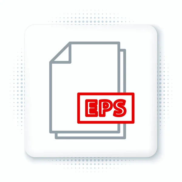 Documento Archivo Línea Eps Descargar Icono Del Botón Eps Aislado — Vector de stock