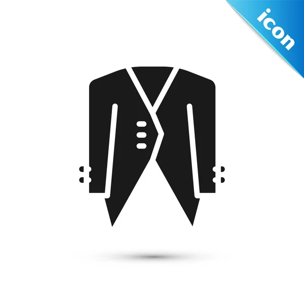 Grey Suit Icon Isolated White Background Tuxedo Wedding Suits Necktie — Stock Vector