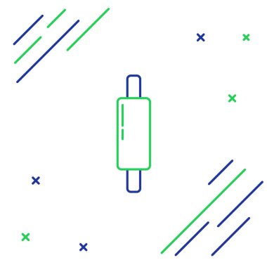 Çizgi Rolling pin simgesi beyaz arkaplanda izole edildi. Renkli taslak konsepti. Vektör.