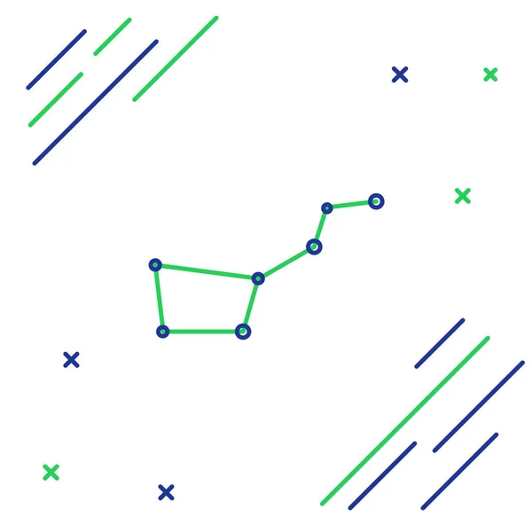 Line Great Bear Constellation Icoon Geïsoleerd Witte Achtergrond Kleurrijk Concept — Stockvector