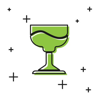 Siyah Kokteyl simgesi beyaz arkaplanda izole edildi. Vektör.