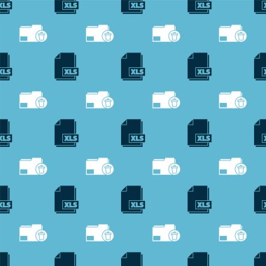 XLS dosya belgesini ayarlayın ve dizini pürüzsüz desen üzerine silin. Vektör.