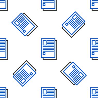 Satır Dosya simgesi beyaz arkaplanda izole edilmiş kusursuz desen. Kontrol listesi simgesi. İş konsepti. Renkli taslak konsepti. Vektör.