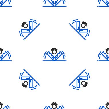 Hat Tuzağı avlama simgesi beyaz arka planda izole edilmiş kusursuz desen. Renkli taslak konsepti. Vektör.