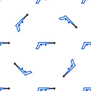 Halat balıkçılığı ikonu beyaz arka planda izole edilmiş pürüzsüz desen. Suyun altında balık yakalamak için balıkçılık üreticileri. Su altı ekipmanları. Renkli taslak konsepti. Vektör.